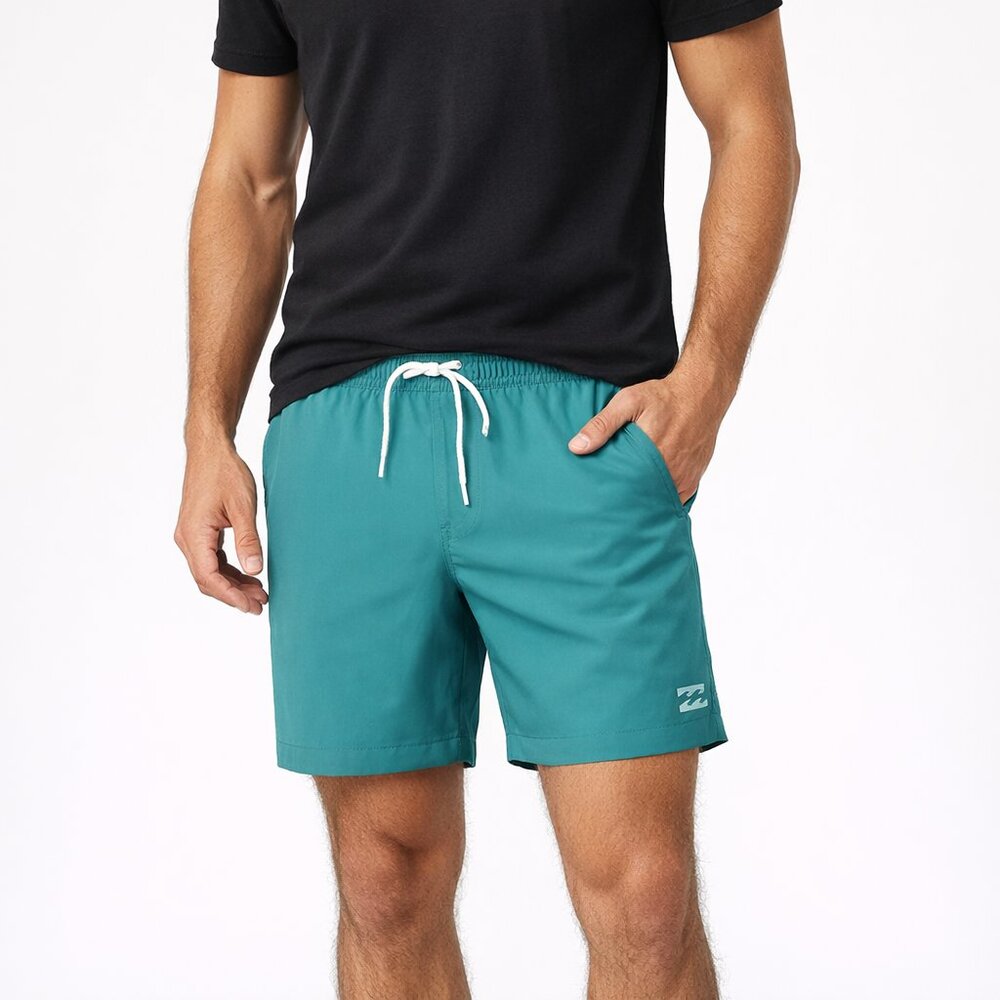 BILLABONG NEW Kai Hybrid Shorts 7" Unlined Lightweight Teal Pacific Used Men XXL